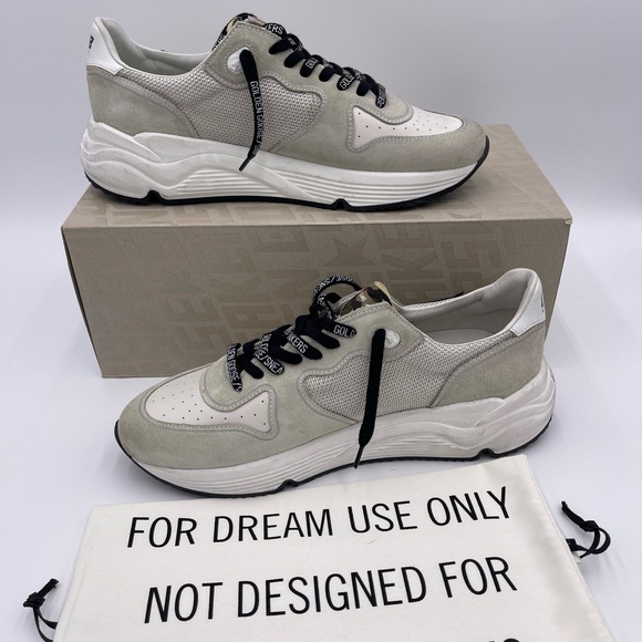 Golden Goose Running Sole in  gray suede and mesh with black leather star - Picture 8 of 9